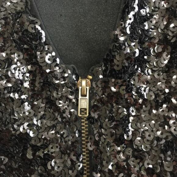 Forever 21 Connected Apparel Black Sequin Sleeveless Dress Small - Picture 4 of 8